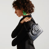 Pochette en Cuir Noir