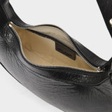 Sac Soho en Cuir Froissé Noir