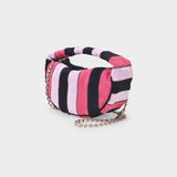 Sac Baby Cush en Cuir Rose Patchwork