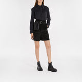 Sac à bandoulière Banner Small - Ganni - Cuir - Noir