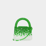Sac Hobo - Germanier - Perles - Vert