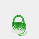 Sac Hobo - Germanier - Perles - Vert
