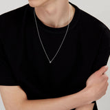 Collier 1G Pendentif Chaîne Entrelacs - Le Gramme - Argent