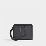 Portefeuille Mini Compact Wallet en Cuir Noir