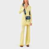 Sac Snapshot en Cuir Bleu