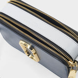 Sac Snapshot en Cuir Bleu