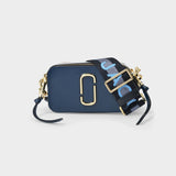 Sac Snapshot en Cuir Bleu