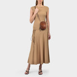 Sac Midi Cap Bag en Cuir Marron