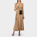 Sac Midi Cap Bag en Cuir Noir