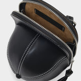 Sac Midi Cap Bag en Cuir Noir