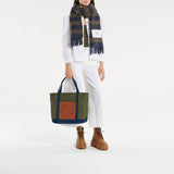 Tote Bag Classique Fox Head Pocket - Maison Kitsune - Toile - Vert Militaire