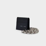 Sac Bifold Wallet On Chain en Cuir Grainé Noir