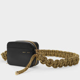 Sac Crystal Cobra Camera en Cuir Noir