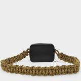 Sac Crystal Cobra Camera en Cuir Noir