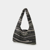 Sac Hobo Crystal Mesh Armpit - Kara - Strass - Rayures Noir