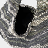 Sac Hobo Crystal Mesh Armpit - Kara - Strass - Rayures Noir