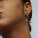 Boucles d"oreilles Créoles en or 9 ct et diamants