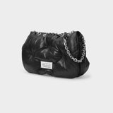 Sac Hobo Glam Slam Flap Medium - Maison Margiela - Cuir - Noir