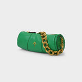 Sac Mini Cylinder en Cuir Vert