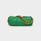 Sac Mini Cylinder en Cuir Vert