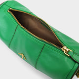 Sac Mini Cylinder en Cuir Vert