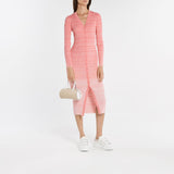 Sac Hourglass Bowling en Cuir Ivoire et Blanc