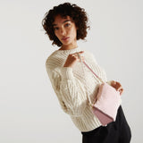 Sac Mini Prism en Cuir/Fausse Fourrure Rose