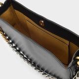 Sac Medium shoulder Bag Chain en Cuir Synthétique Noir
