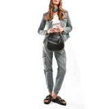 Sac Hobo Frame Small - Stella Mccartney - Cuir Vegan - Noir