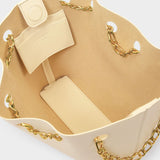 Sac The Gather Bucket en Cuir Vegan Beige