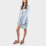 Pochette Pump 19 en Cuir Bleu