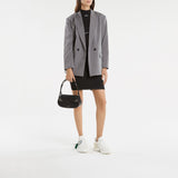 Sac Hobo Clam - Off White - Cuir - Noir