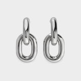 Boucles D'Oreille Xl Link Hoops - Paco Rabanne - Laiton - Argenté