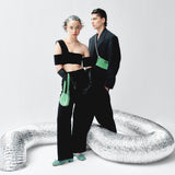 Sac Hobo 1969 Moon - Paco Rabanne - Laiton - Vert Fluo