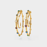 Boucle d'Oreilles Meidum Upside Down en Zircons