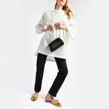 Sandales Daphne Knot en Tissu Doré