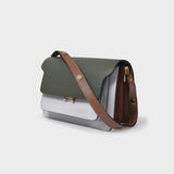 Sac Trunk Medium en Cuir Kaki