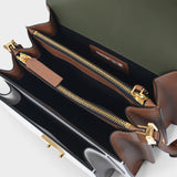 Sac Trunk Medium en Cuir Kaki