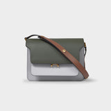 Sac Trunk Medium en Cuir Kaki