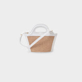 Cabas Tropicalia Micro - Marni - Cuir - Sand Storm/Lily White