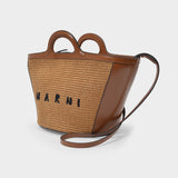 Cabas Tropicalia Small - Marni - Cuir - Raw Sienna