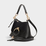 Sac Hobo Joan Mini en Cuir Noir