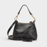 Sac Hobo Joan Mini en Cuir Noir