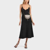 Sac Mara Evening Bag en Cuir Gris