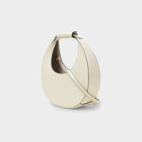 Sac À Bandoulière Mini Moon - Staud - Cuir - Crème