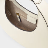 Sac À Bandoulière Mini Moon - Staud - Cuir - Crème