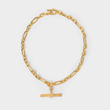Collier Gold T Bar en Plaqué Or