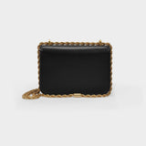 Sac Eleanor Porté Epaule Convertible Petit en Cuir Noir