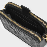 Sac Hobo Fleming Double-Zip Mini - Tory Burch - Cuir - Noir