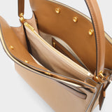 Sac à Main Lee Radziwill Double en Cuir Marron